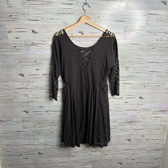 Free People Black Lace Midi Dress - Picture 8 of 10
